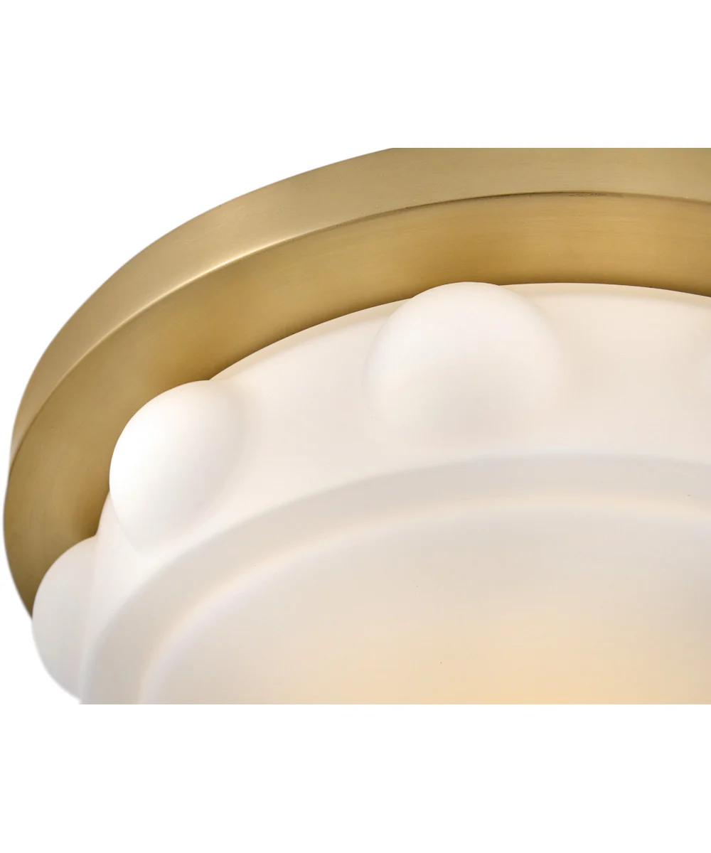 Zoey LED-Light Medium LED Flush Mount in Lacquered Brass - Image 5