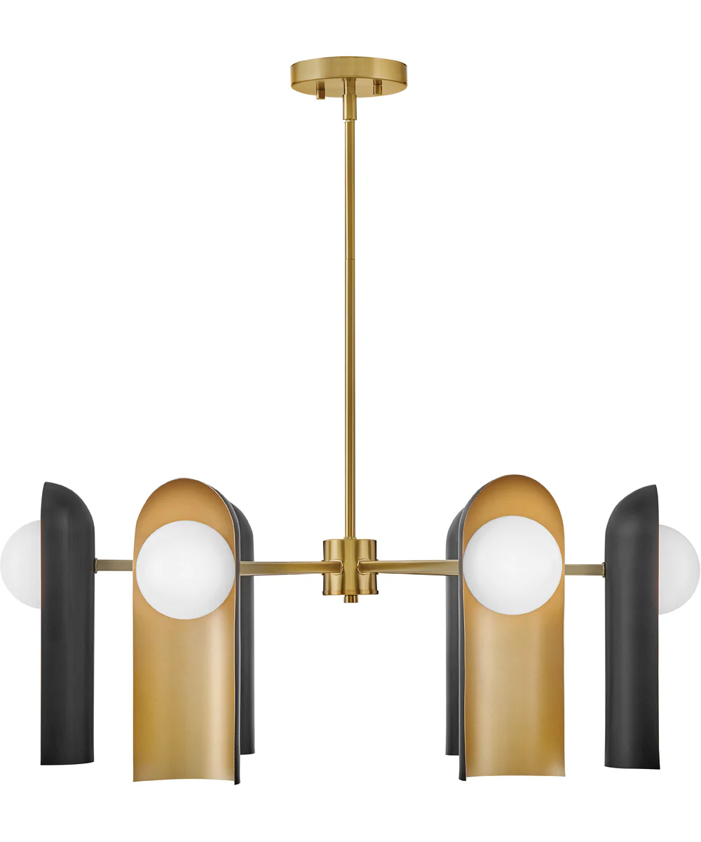 Zuri 6-Light Medium Single Tier in Lacquered Brass - Image 3