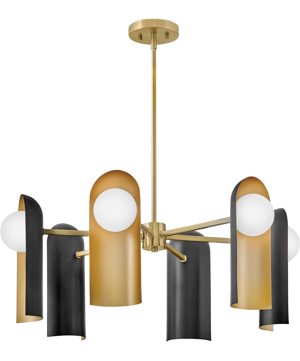 Zuri 6-Light Medium Single Tier in Lacquered Brass - Image 7