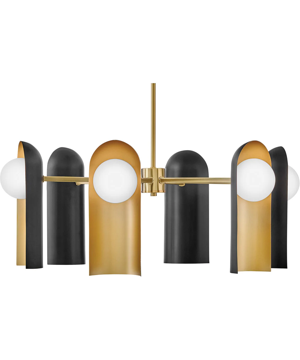 Zuri 6-Light Medium Single Tier in Lacquered Brass - Image 9