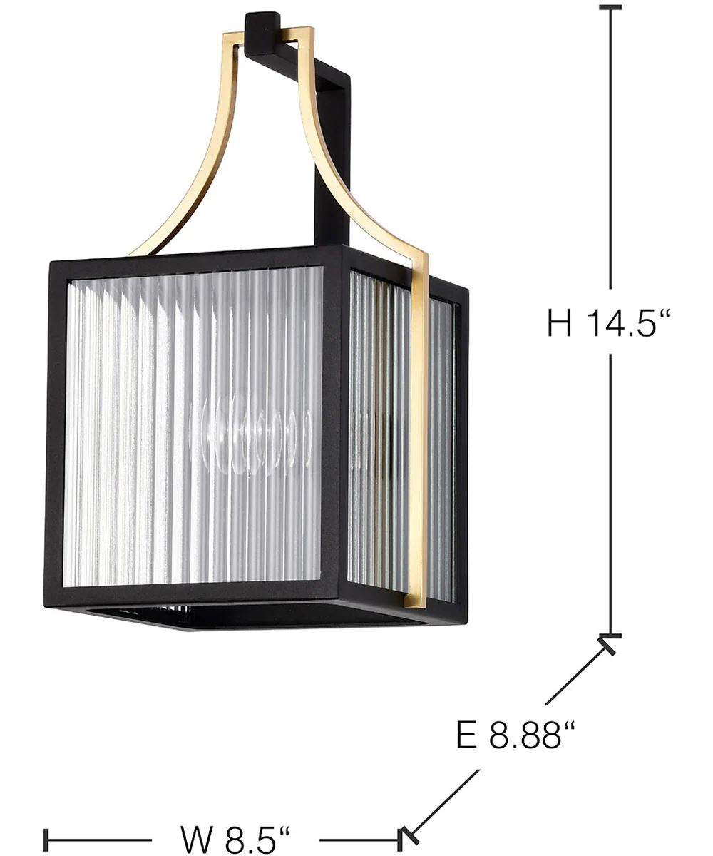Holden 1-Light Outdoor Black / Gold - Image 11