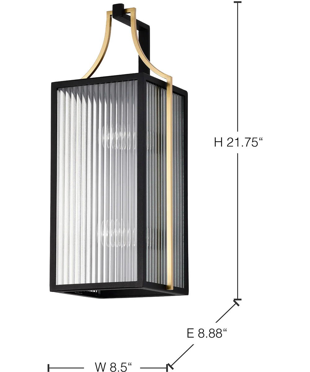 Holden 2-Light Outdoor Black / Gold - Image 11