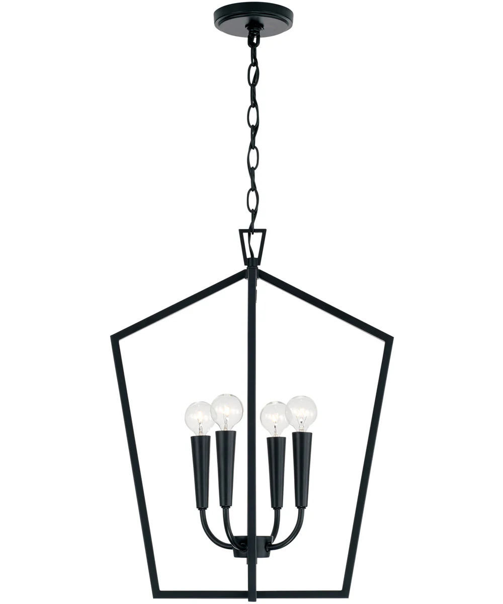 Holden 4-Light Foyer Matte Black