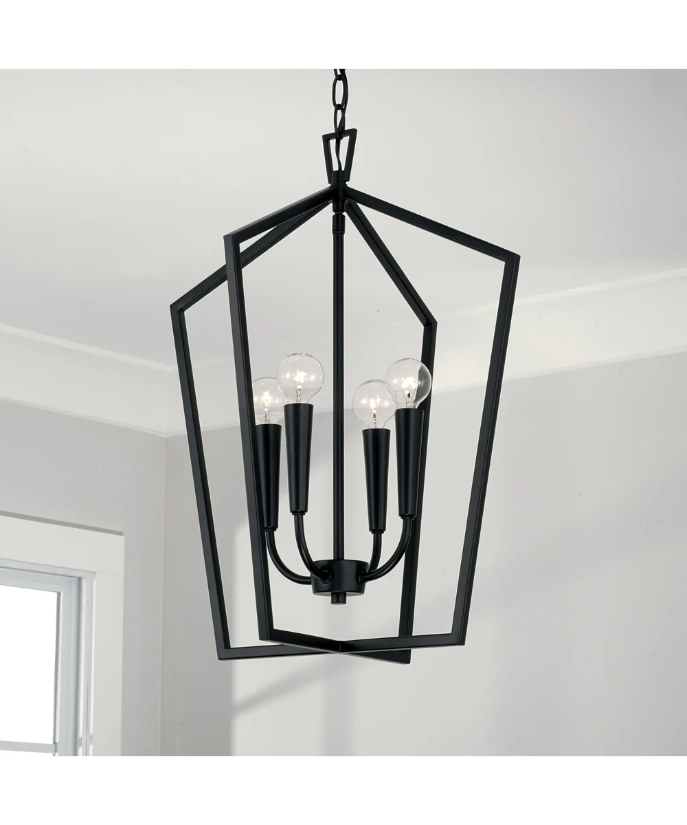 Holden 4-Light Foyer Matte Black - Image 2
