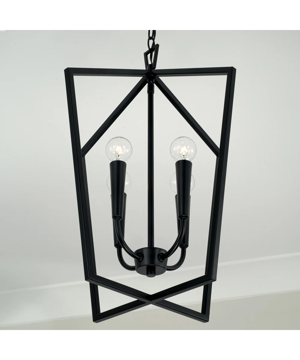 Holden 4-Light Foyer Matte Black - Image 3