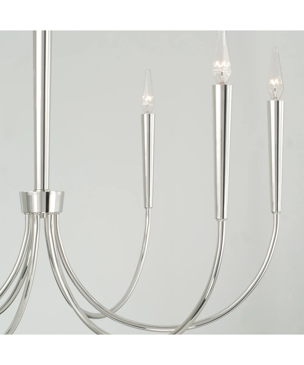 Holden 6-Light Chandelier Polished Nickel - Image 3