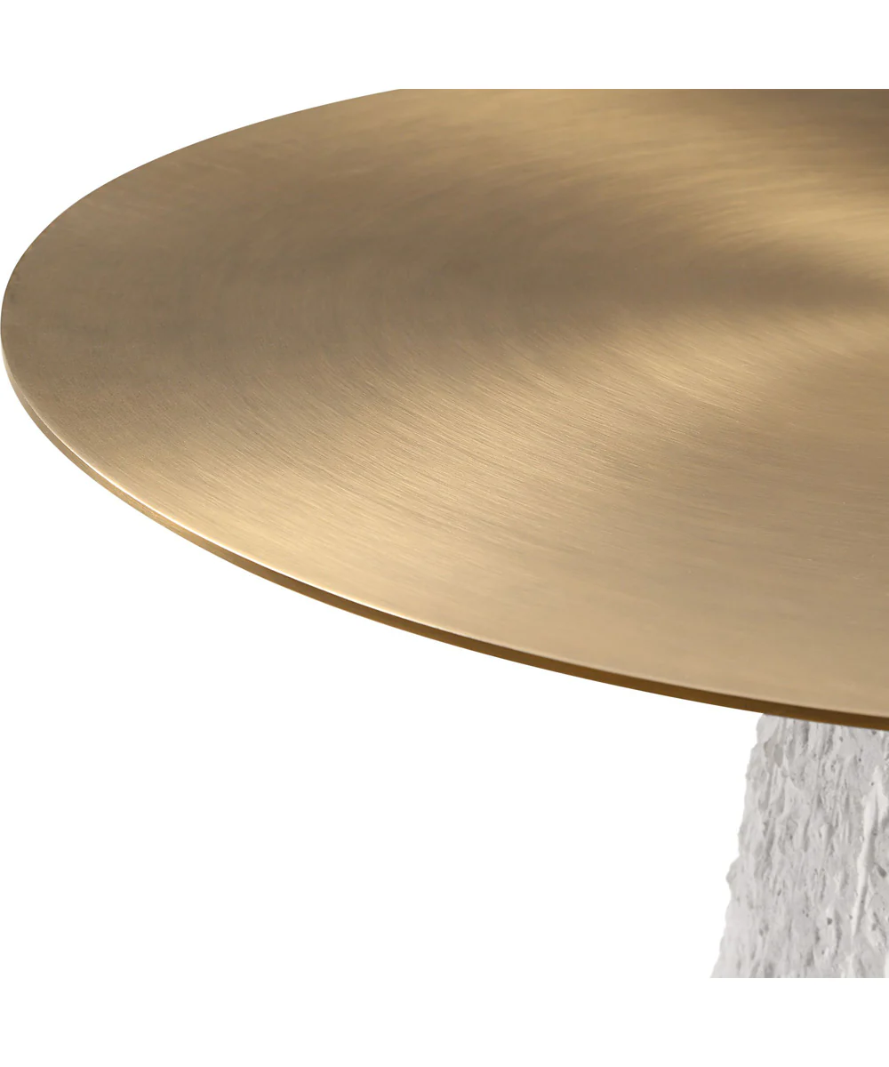 Hollen White Stone Accent Table - Image 4