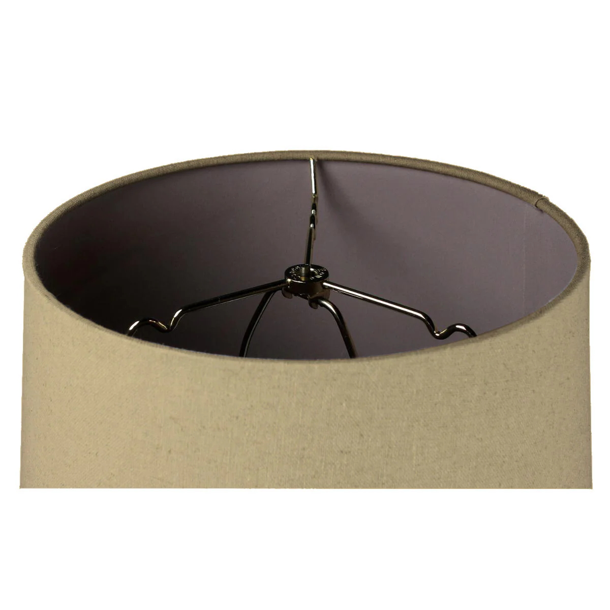 14"W x 10"H Sand Linen Drum Lampshade - Image 2
