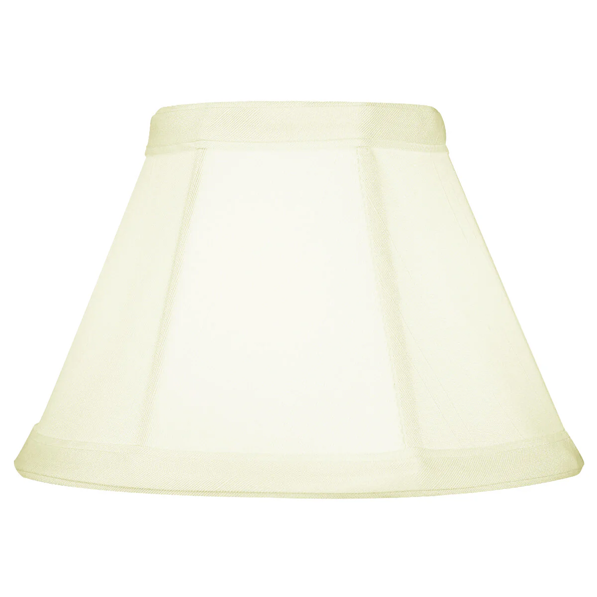 6"W x 5"H Candelabra Stretch Eggshell With White Liner Clip-On Clip-On Lampshade - Image 4