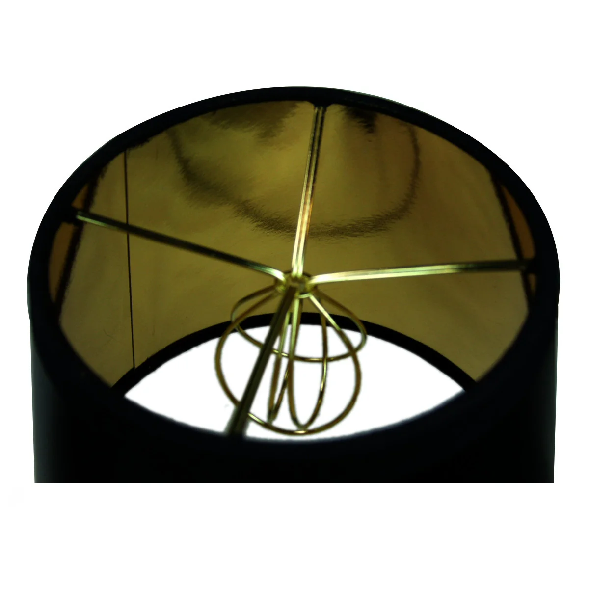 10"W x 8"H Black Parchment Empire Hardback Lampshade - Image 2