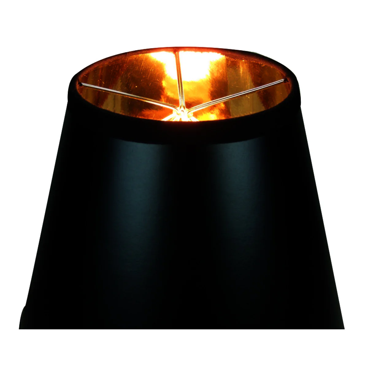 10"W x 8"H Black Parchment Empire Hardback Lampshade - Image 3