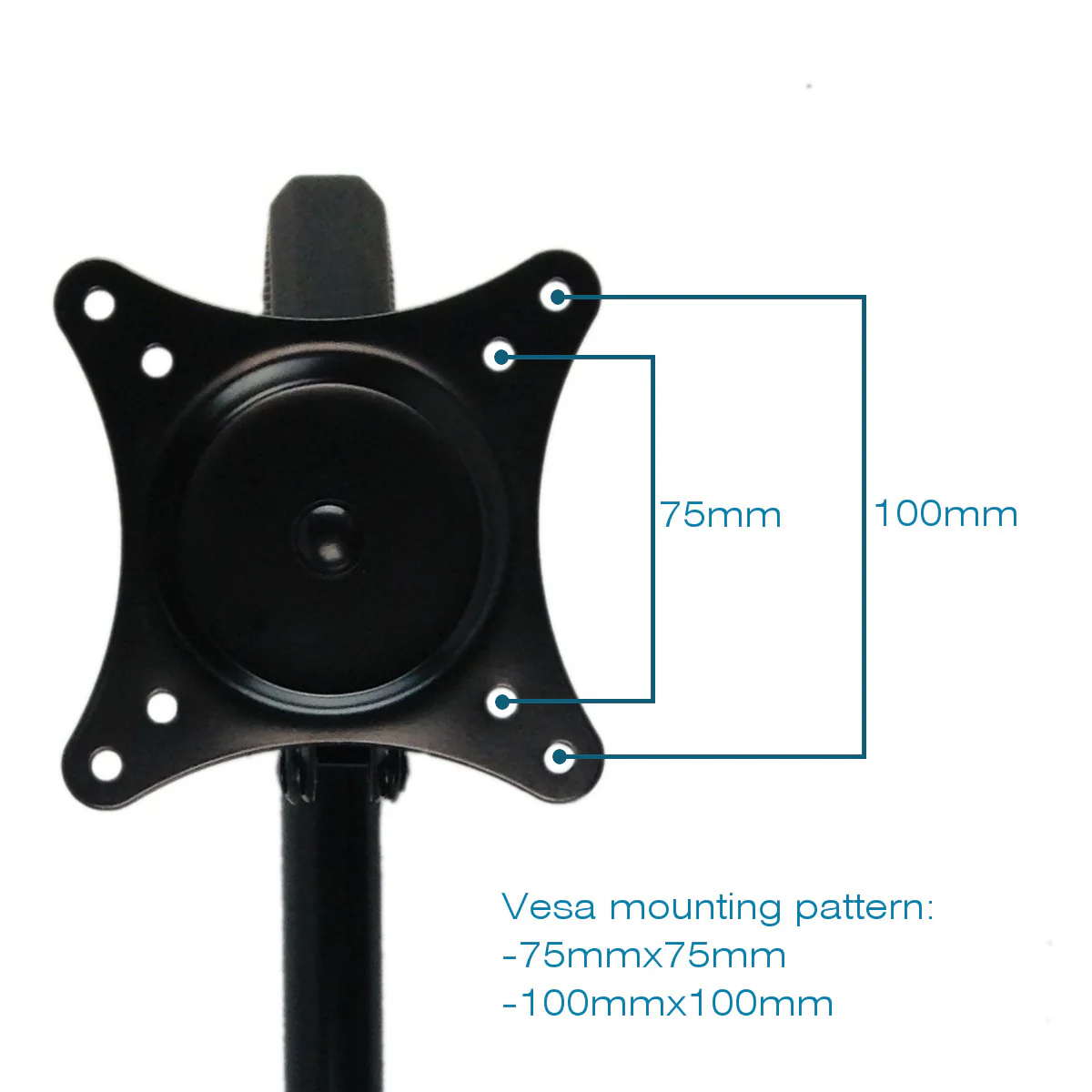 Sit-Stand Wall Mount Monitor Arm: Extended Single Screen White - Image 2