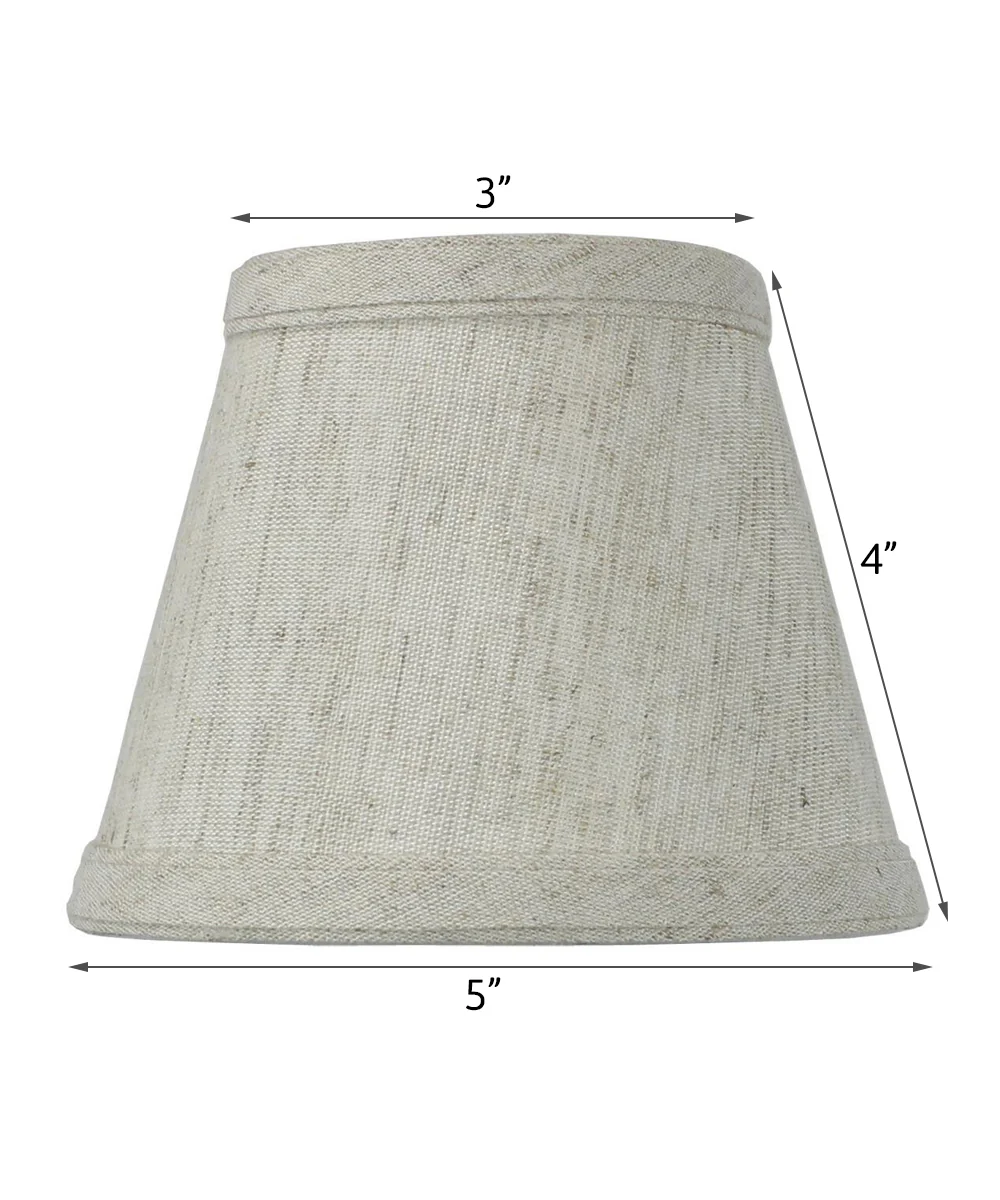 5"W x 4"H Textured Oatmeal Clip-on Candelabra Shade - Image 2