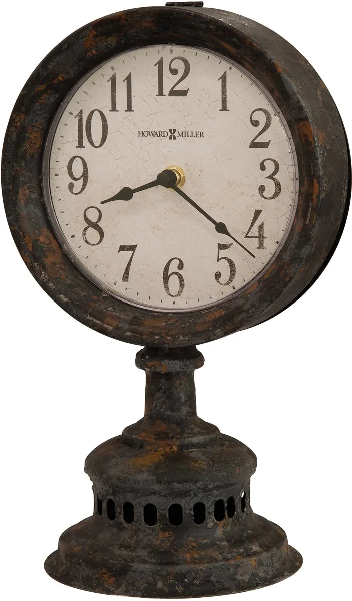 12"H Ardie Mantel Clock Antique Black
