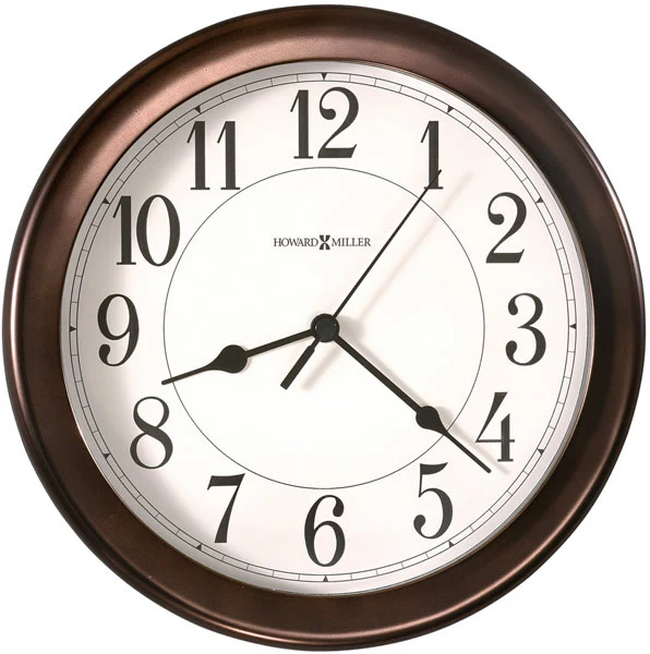 9"H Virgo Wall Clock Oil-Rubbed Bronze