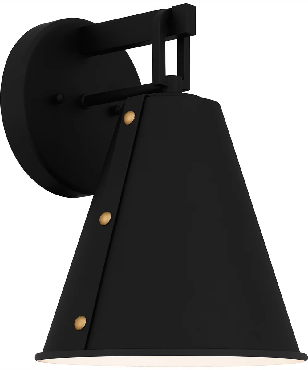 Hyde Medium 1-light Outdoor Wall Light  Coastal Armour Aluminum Matte Black - Image 2