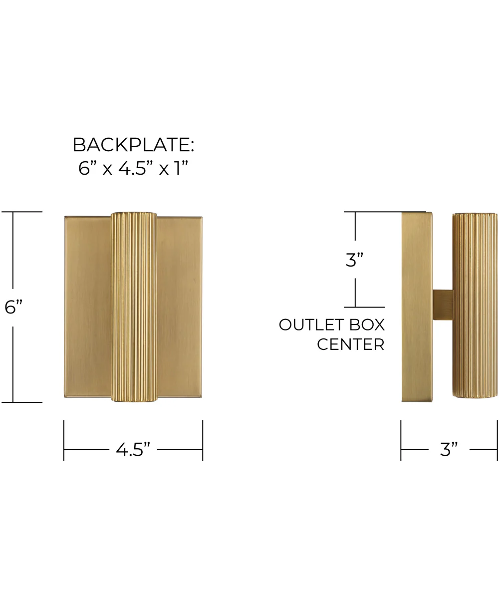 Ian 2-Light Sconce Aged Brass - Image 6
