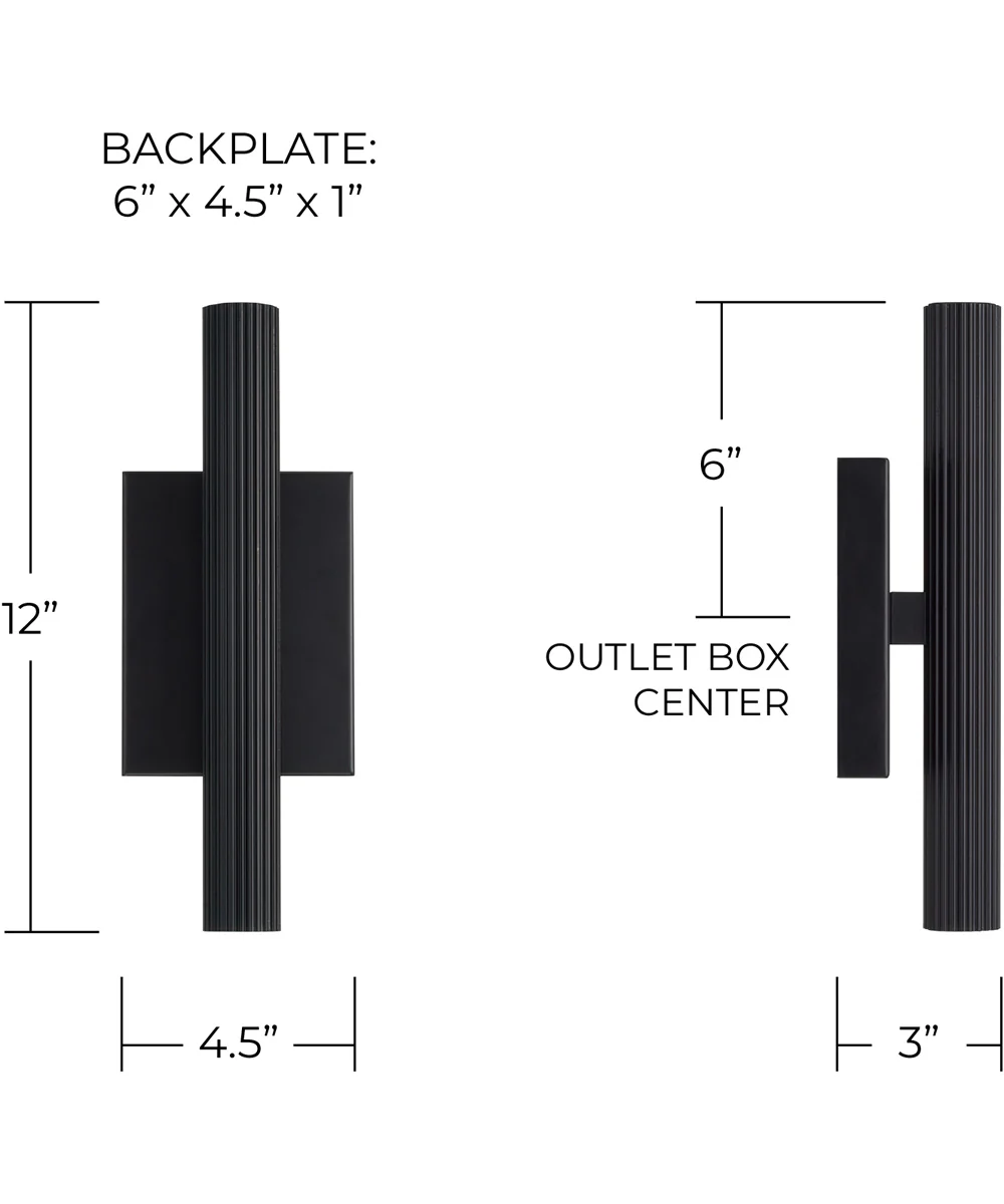 Ian 2-Light Sconce Matte Black - Image 6