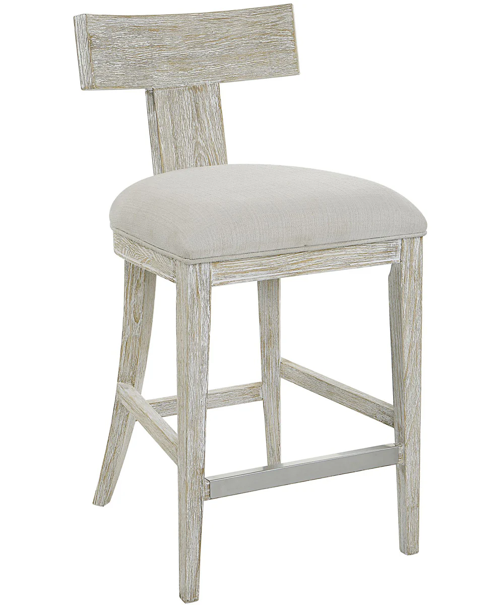 Idris White Counter Stool - Image 3