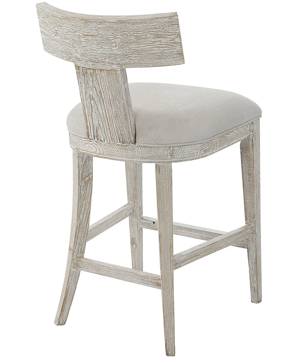 Idris White Counter Stool - Image 4