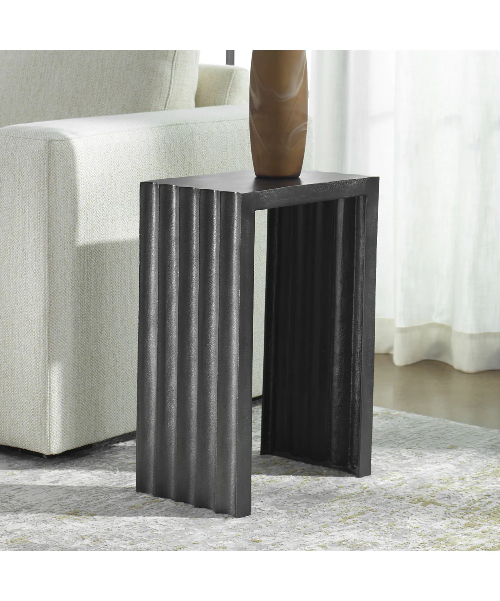 In The Groove Aluminum Accent Table - Image 3