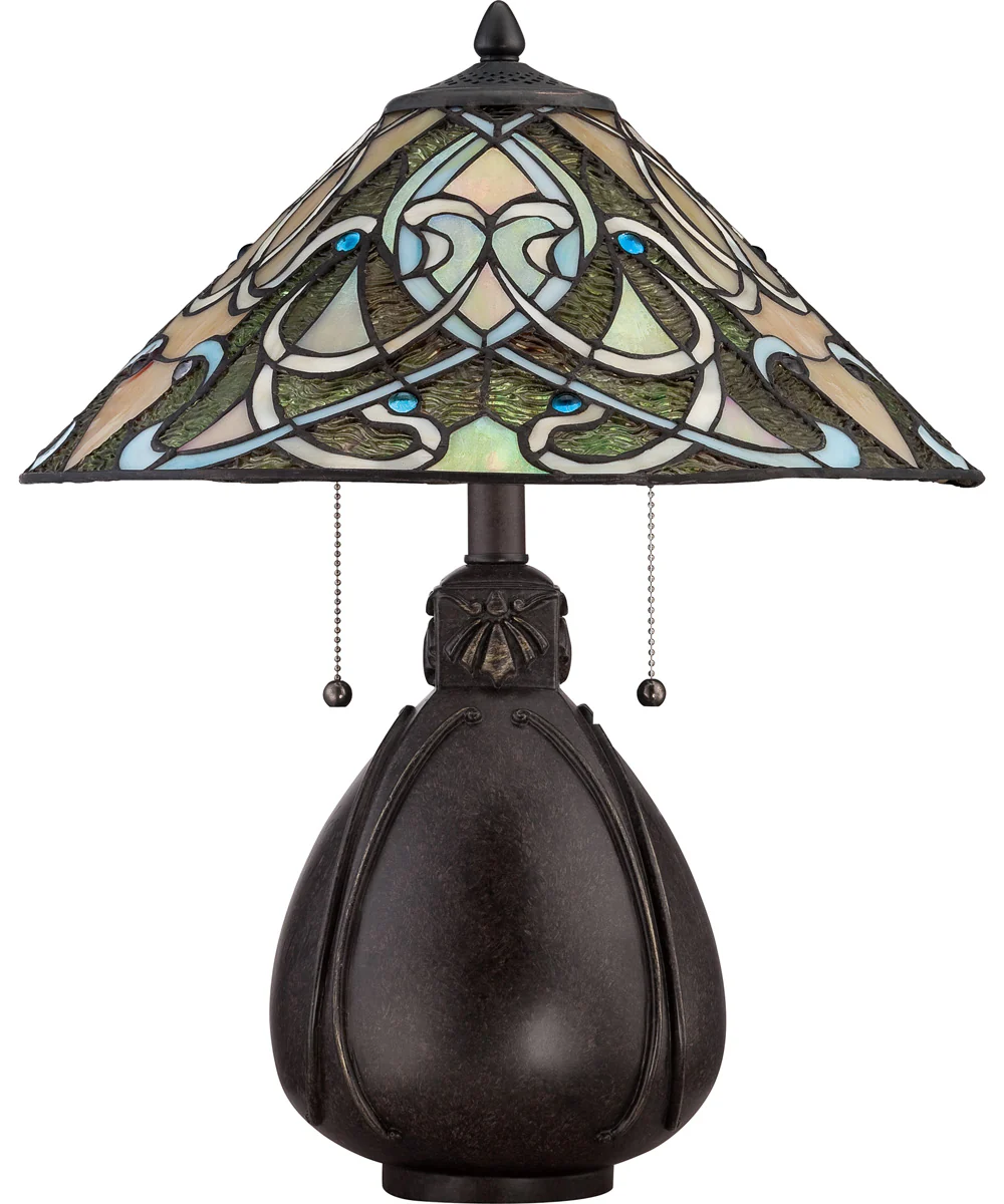 India Small 2-light Table Lamp Imperial Bronze - Image 3