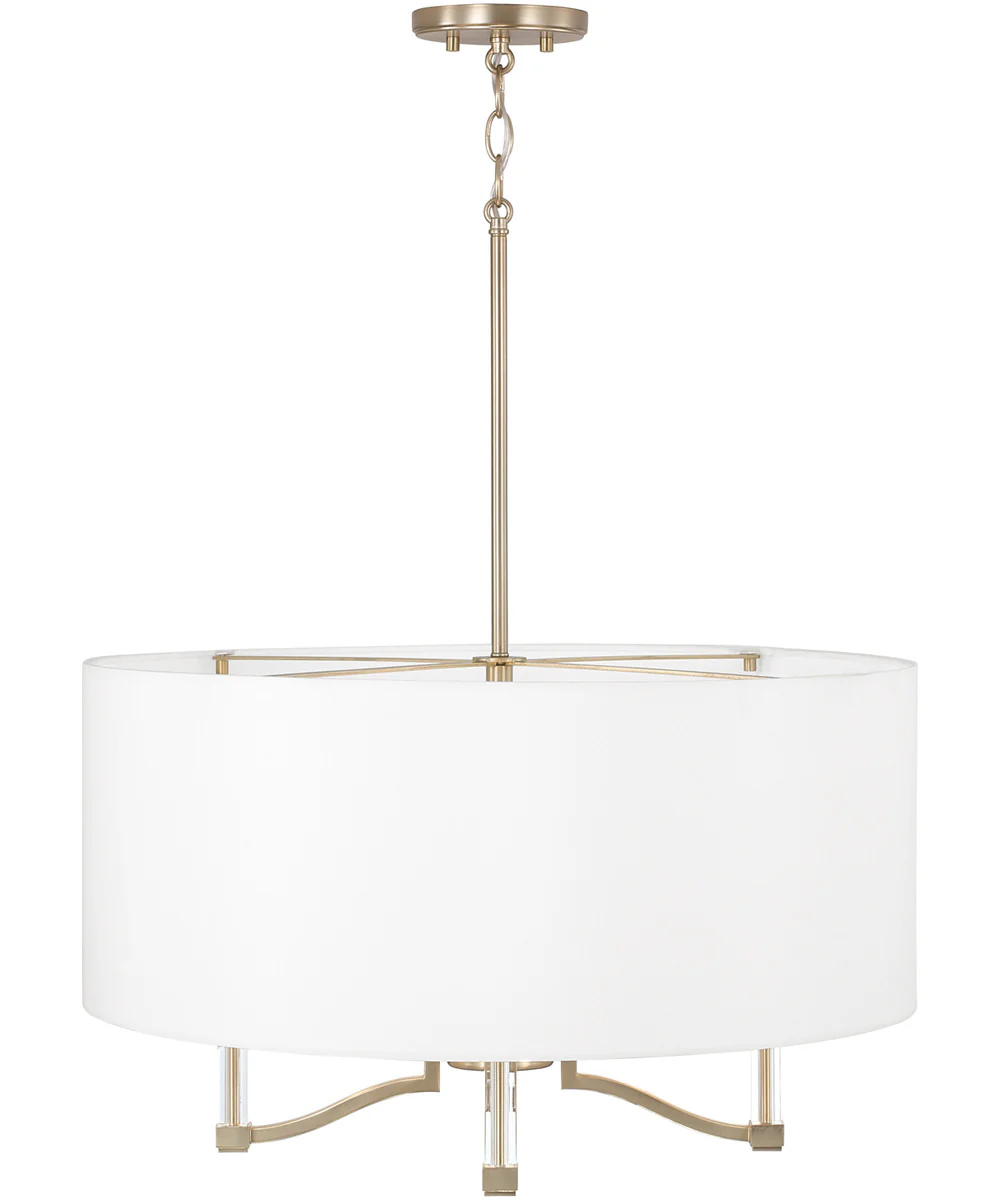 Ingrid 4-Light Pendant Matte Brass - Image 3