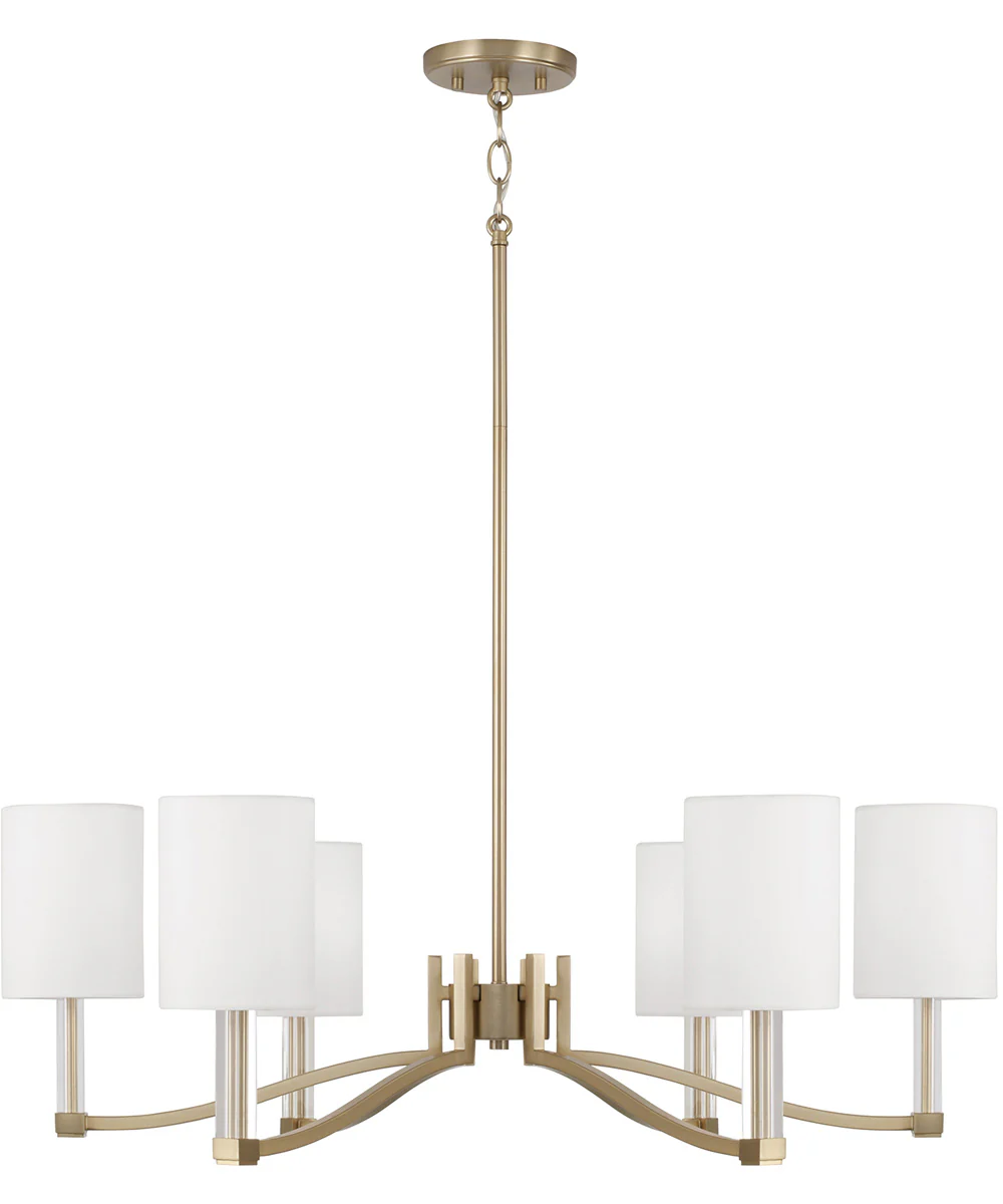Ingrid 6-Light Chandelier Matte Brass