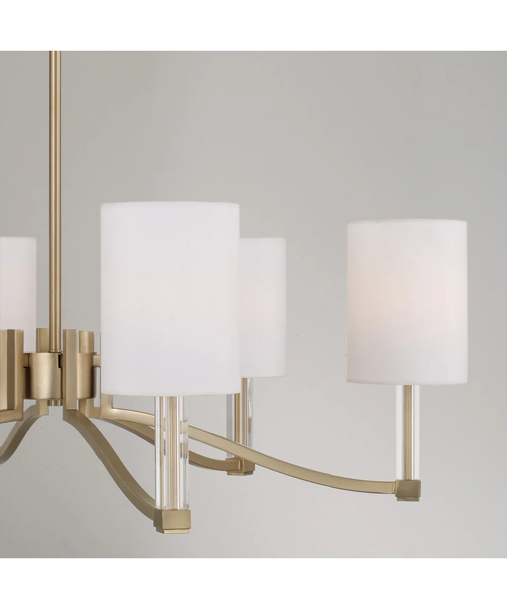 Ingrid 6-Light Chandelier Matte Brass - Image 4