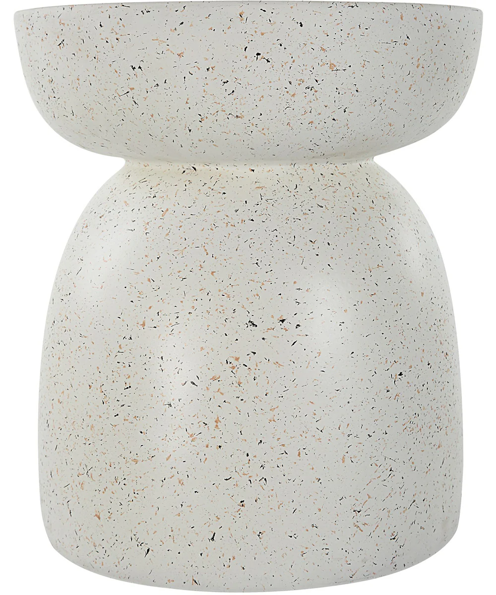 Inhale Cast White Accent Table