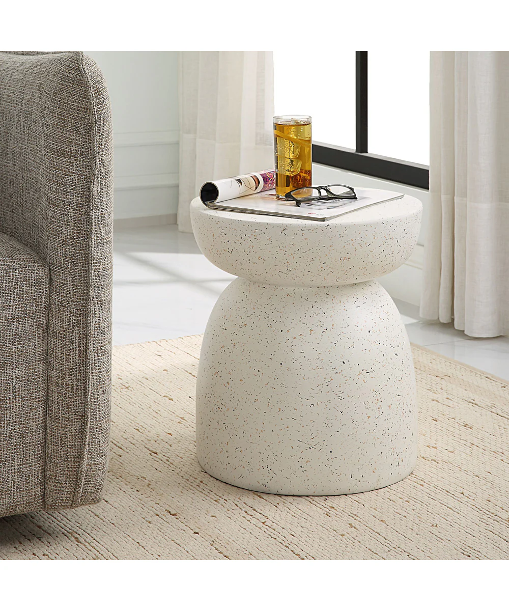 Inhale Cast White Accent Table - Image 2