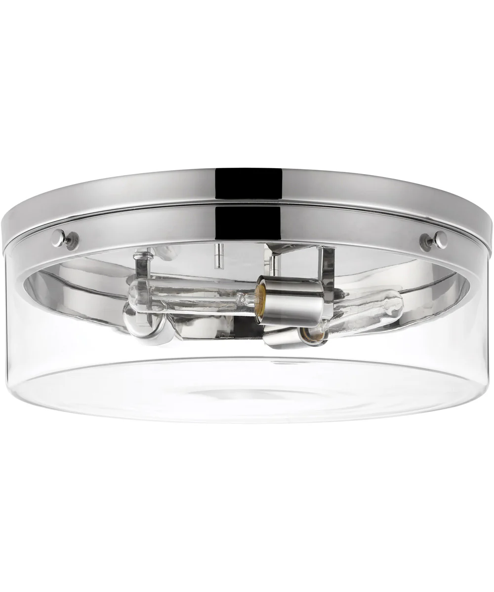 Intersection 3-Light Close-to-Ceiling Polished Nickel