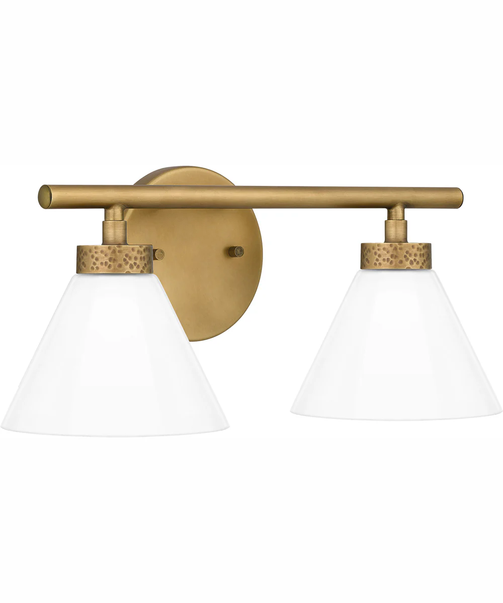 Ira Medium 2-light Bath Light Weathered Brass - Image 4