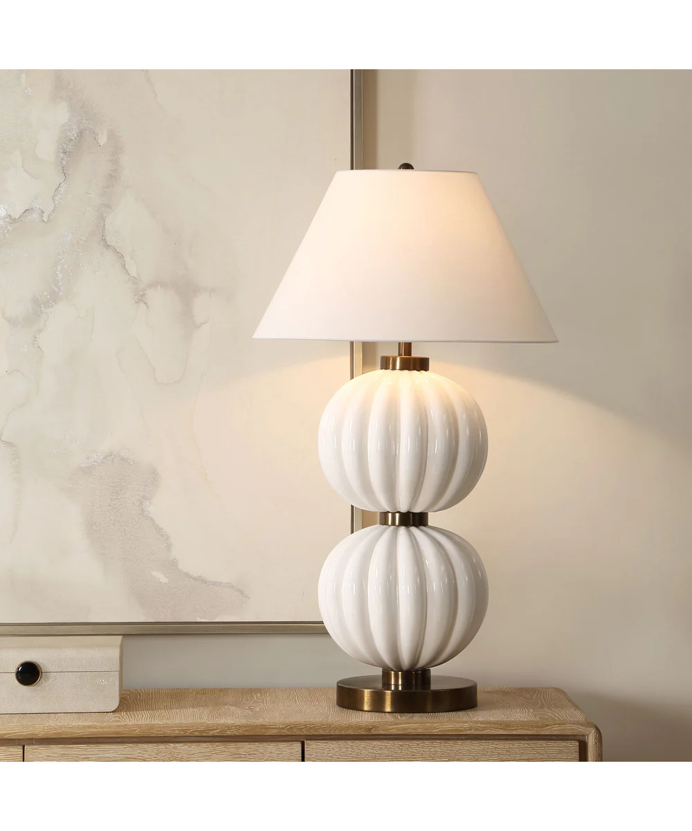Irena White Sphere Table Lamp - Image 2