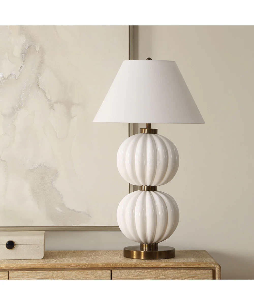 Irena White Sphere Table Lamp - Image 3