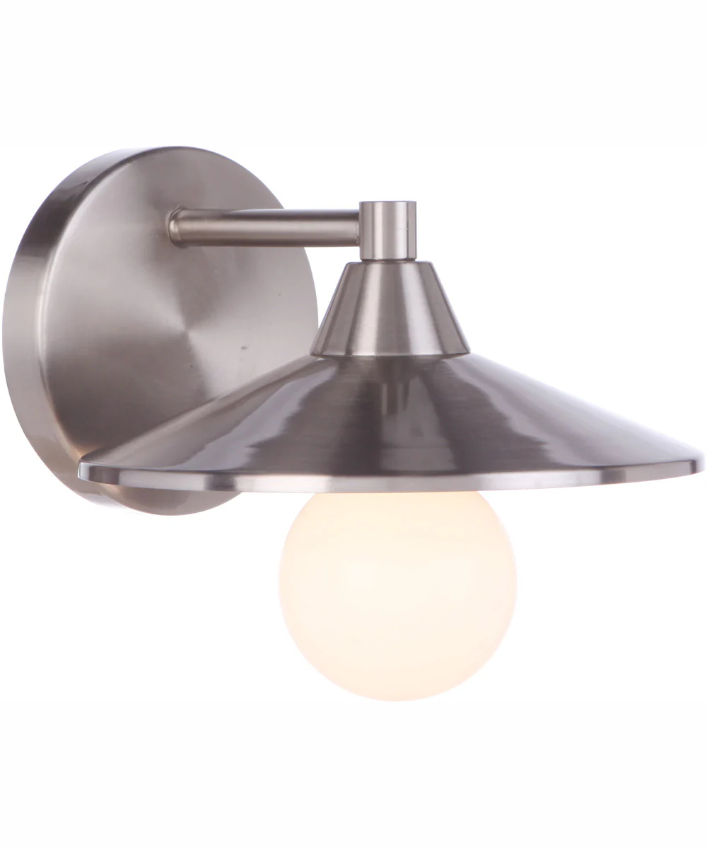 Isaac 1-Light Wall Sconce Brushed Polished Nickel - Image 2