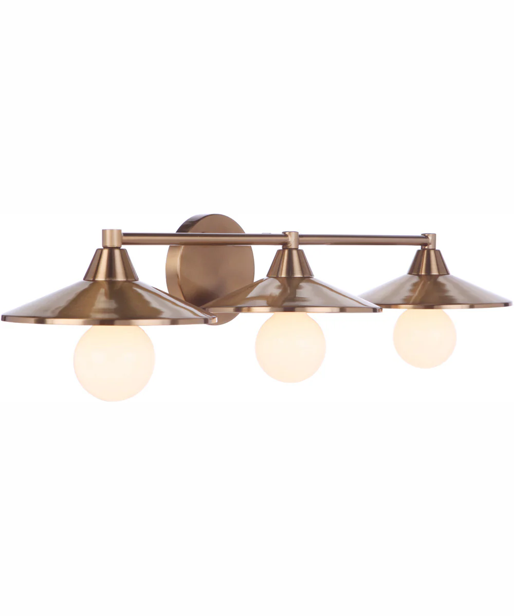 Isaac 3-Light Vanity Satin Brass - Image 2