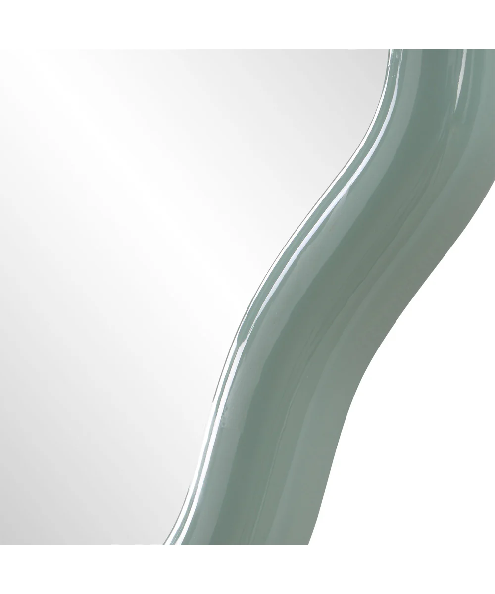 Isly Robin's Egg Blue Oval Mirror - Image 4