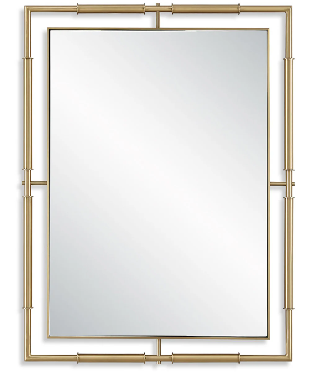 It's All Connected Rectangle Brass Mirror