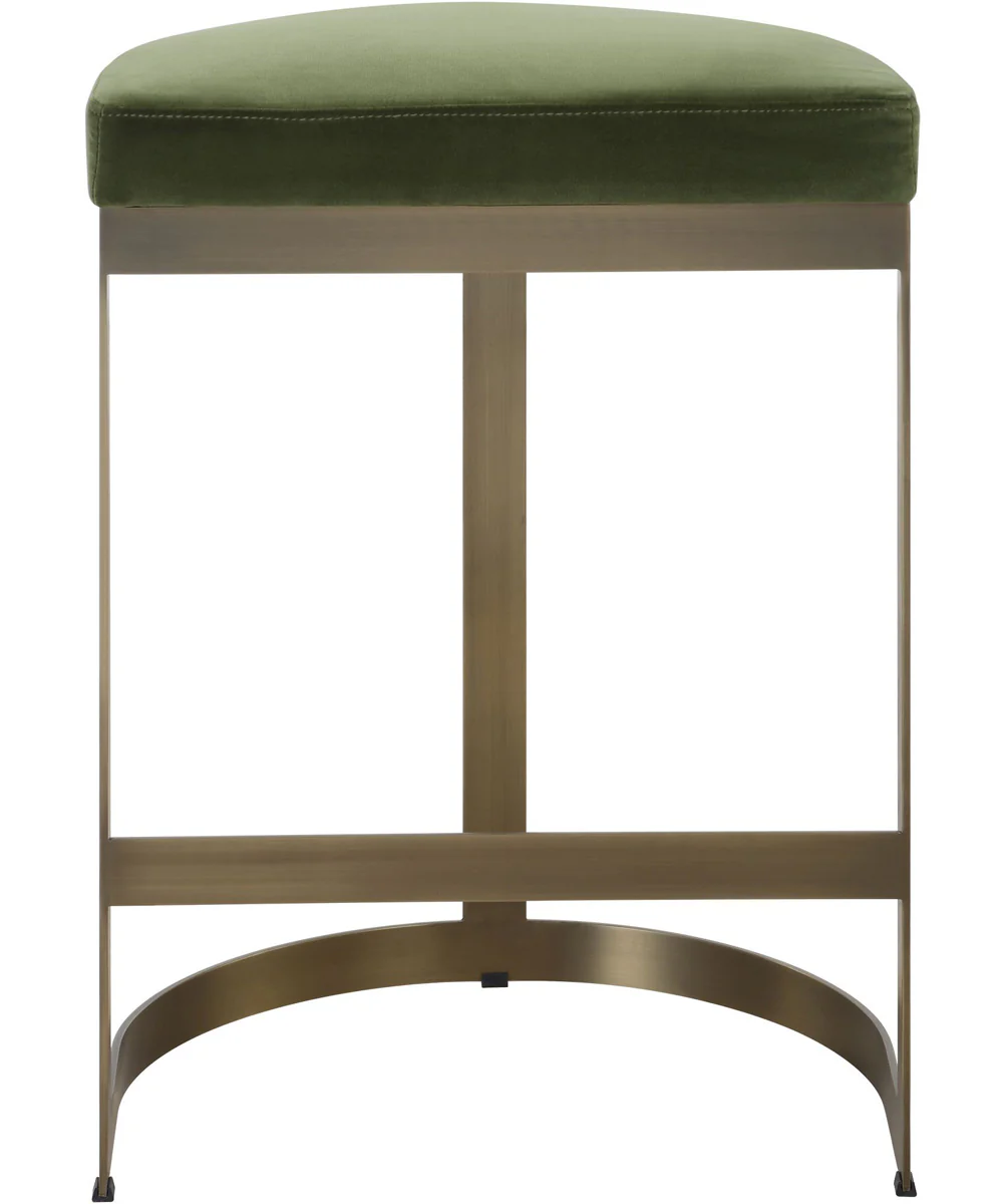 Ivanna Brass Moss Counter Stool - Image 6