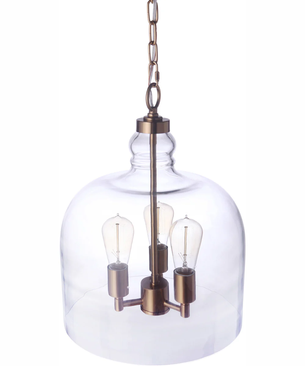 Jackson 3-Light Pendant Satin Brass - Image 3