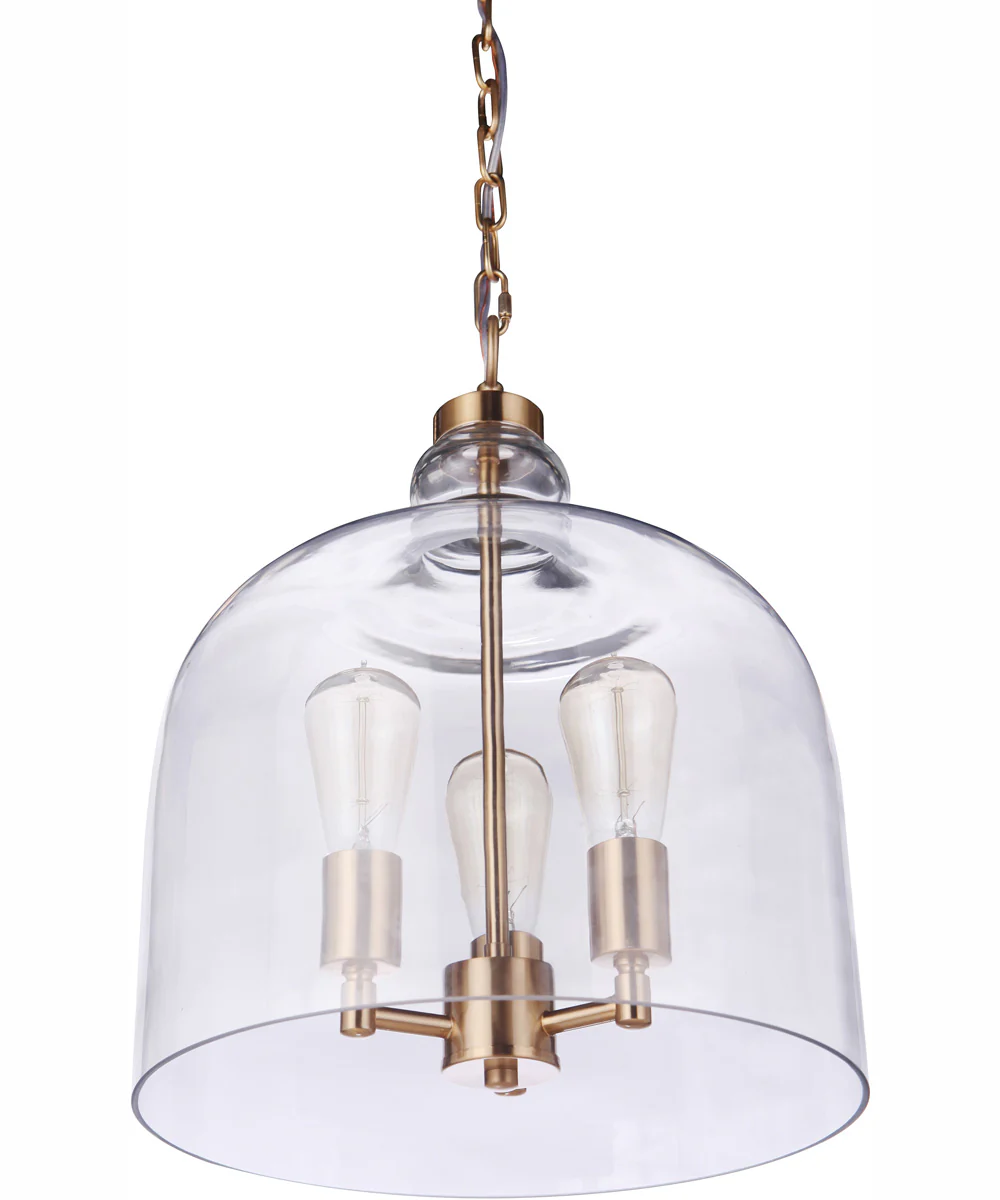 Jackson 3-Light Pendant Satin Brass - Image 4