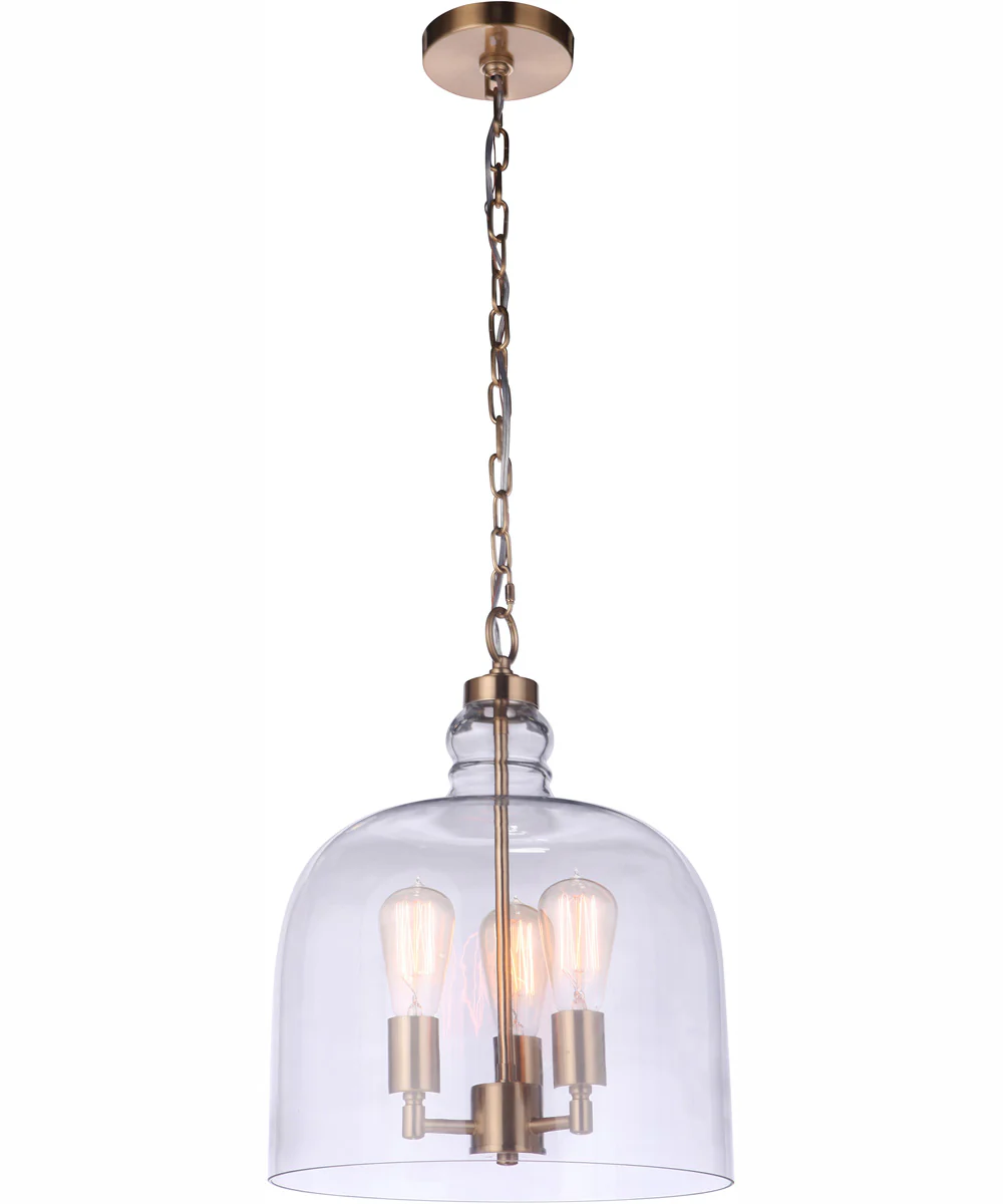 Jackson 3-Light Pendant Satin Brass - Image 7