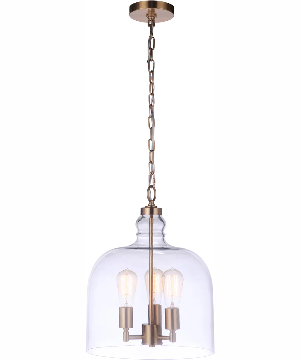 Jackson 3-Light Pendant Satin Brass - Image 8
