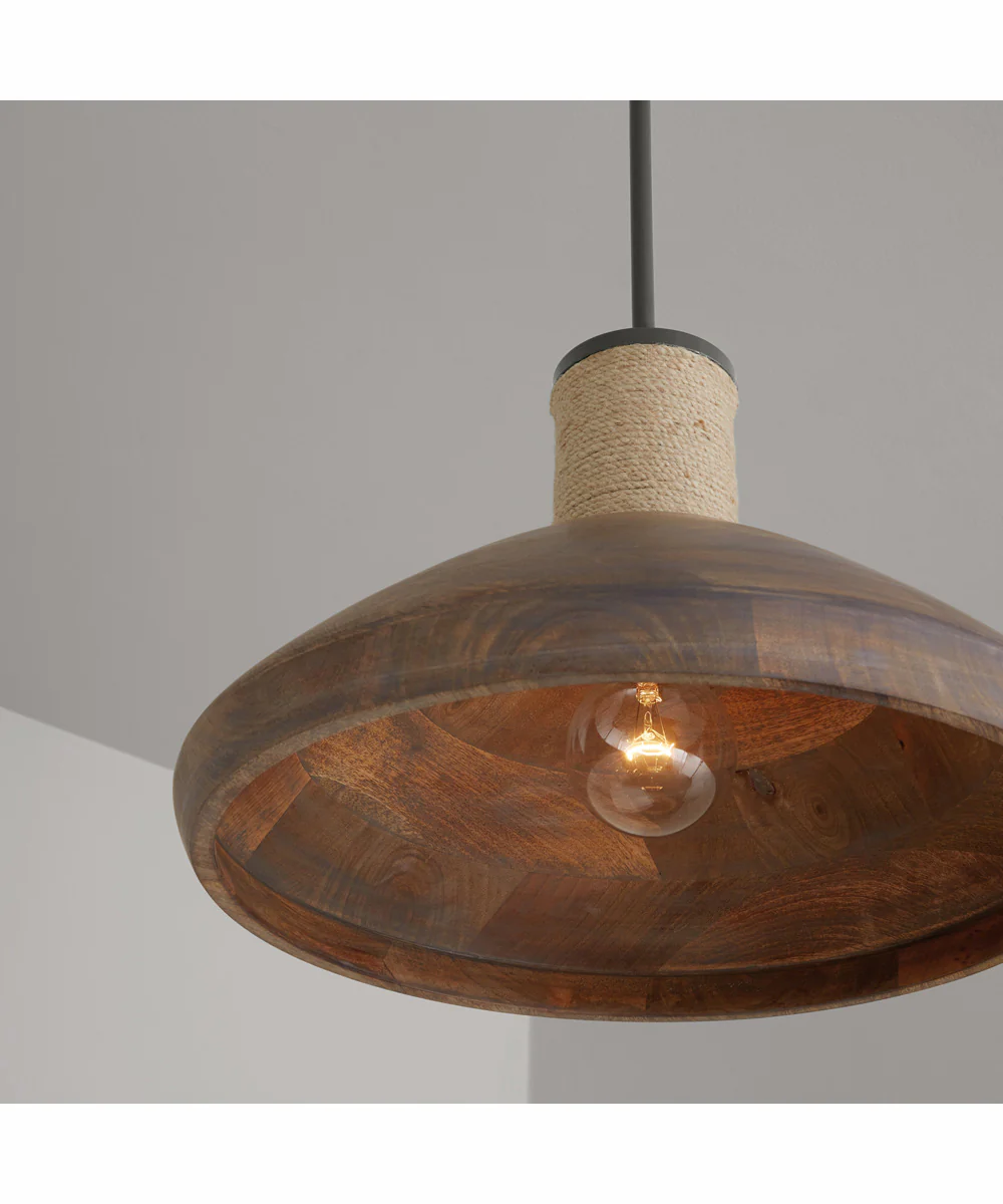 Jacob 1-Light Pendant Grey Wash and Iron Silk - Image 2