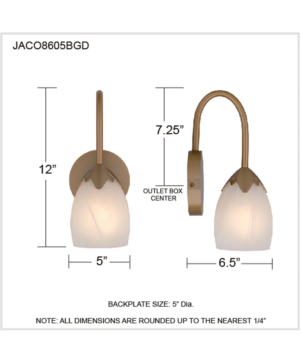 Jacobs 1-light Wall Sconce Bronze Gold - Image 4