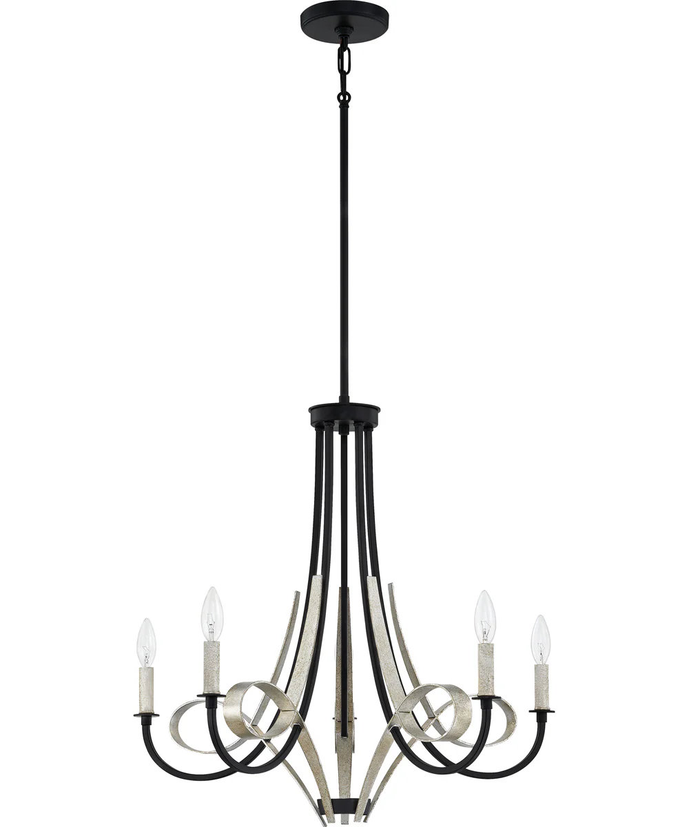 Jada 5-light Chandelier Matte Black - Image 3