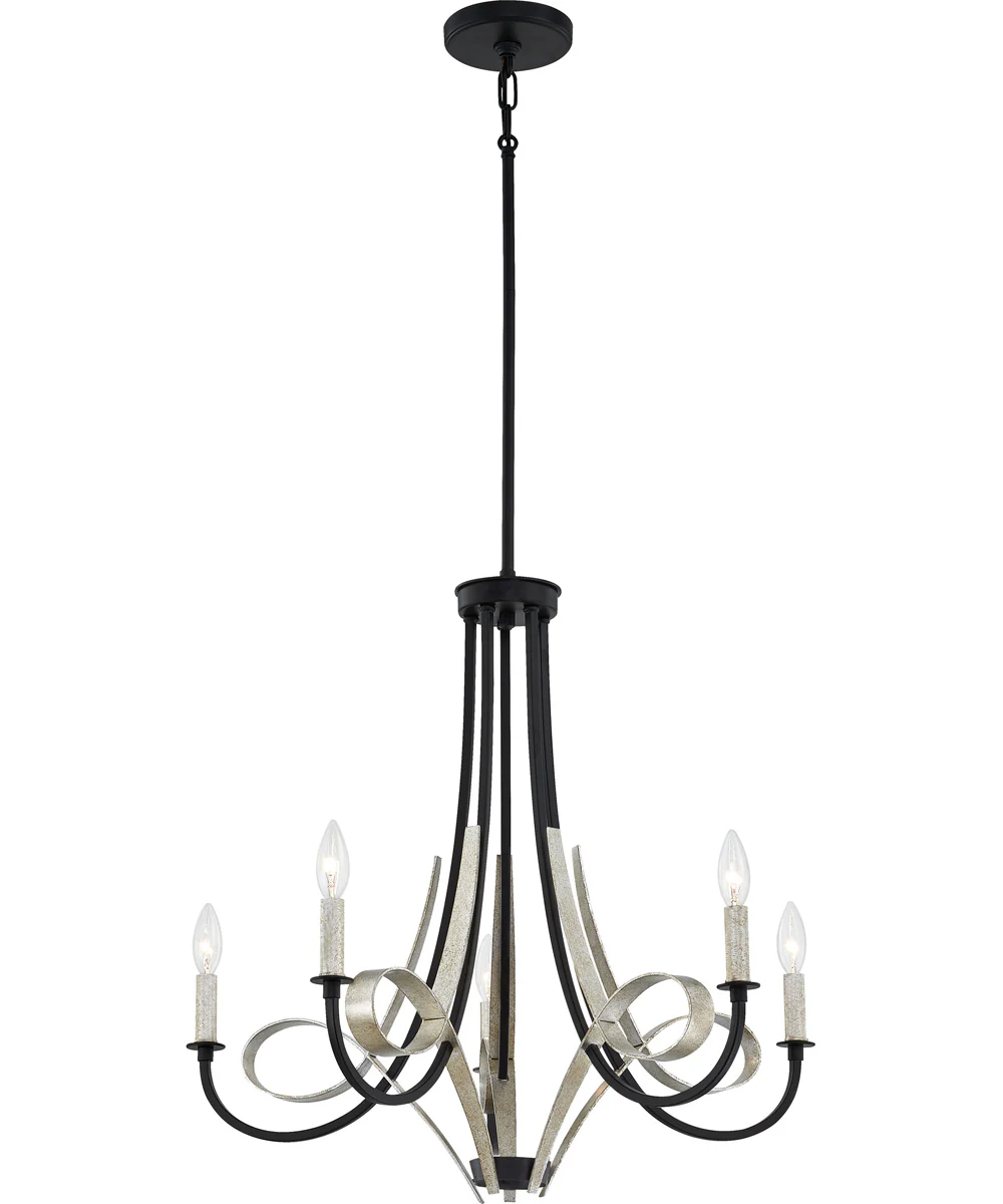 Jada 5-light Chandelier Matte Black - Image 4