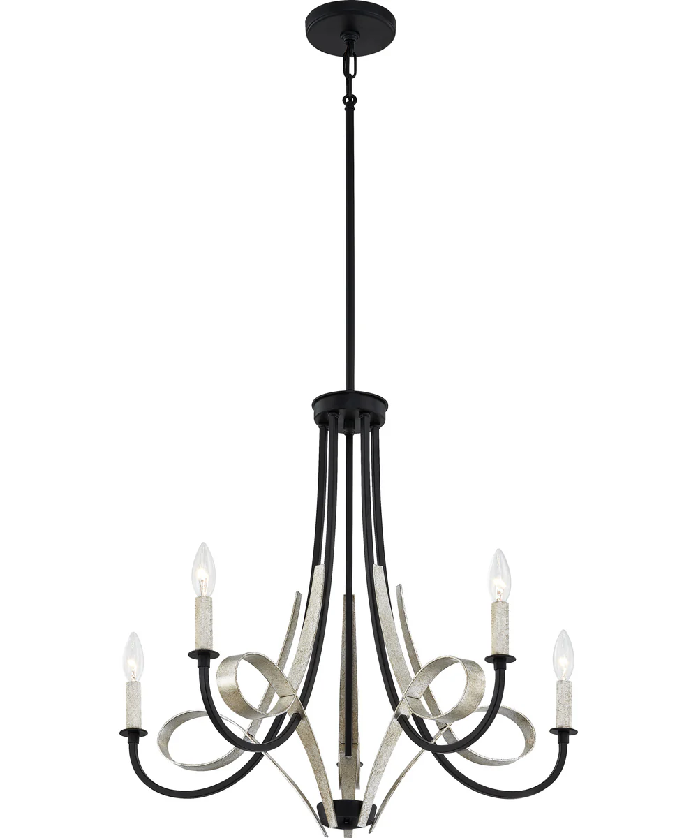 Jada 5-light Chandelier Matte Black - Image 5