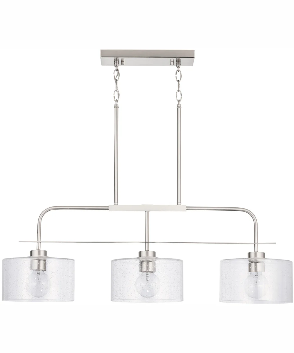 Jake 3-Light Island Brushed Nickel